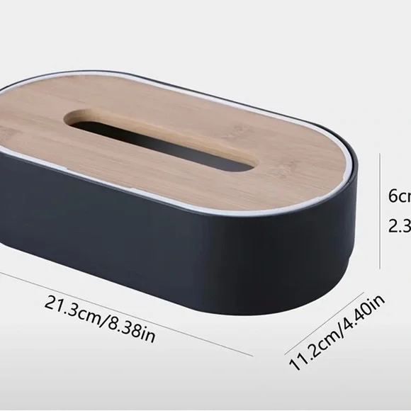 White Wooden Tissue Box - Picture 2 of 6